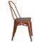 Flash Furniture Copper Metal Stackable Chair with Wood Seat, PK4 4-ET-3534-POC-WD-GG - alternate 5